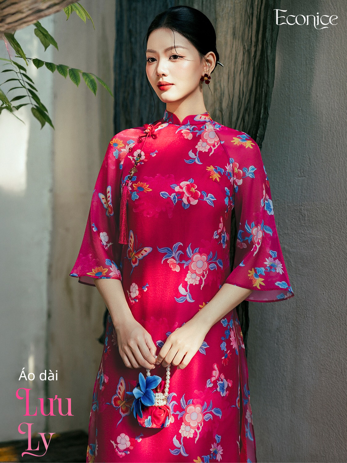 Set áo dài cách tân nữ Econice Lưu Ly